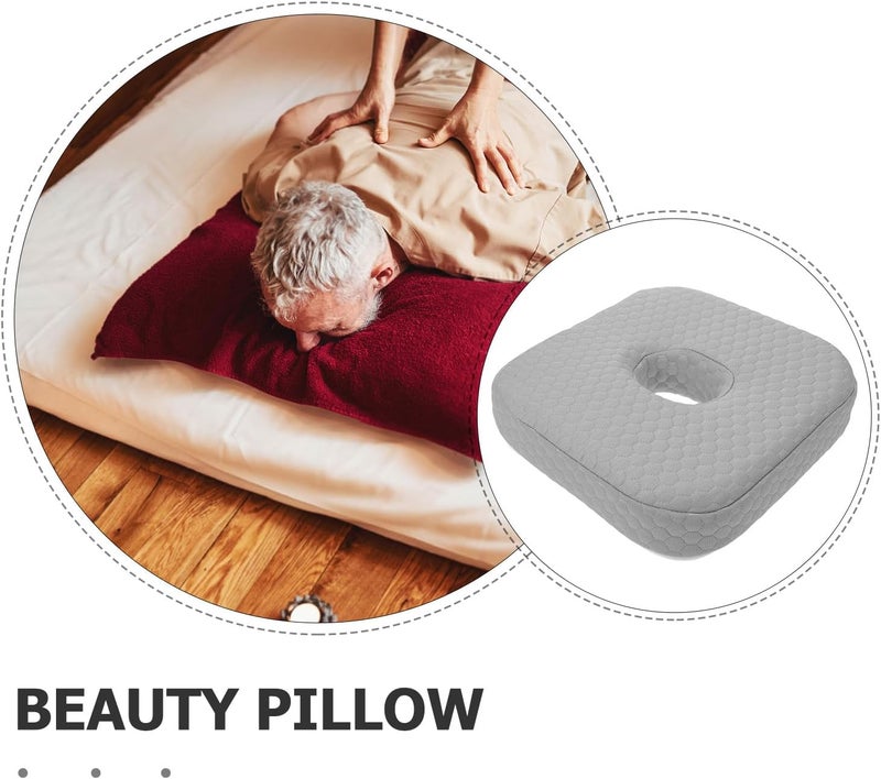 Generic Ear Piercing Pillow for Side Sleeping Memory Foam Ear Cushion with Hole Earlobe Support Pillow for Piercings Infection Protection Grey - Image 5