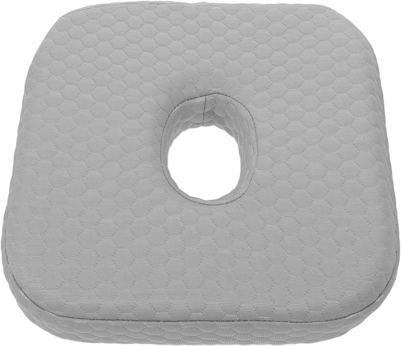Generic Ear Piercing Pillow for Side Sleeping Memory Foam Ear Cushion with Hole Earlobe Support Pillow for Piercings Infection Protection Grey - Image 1