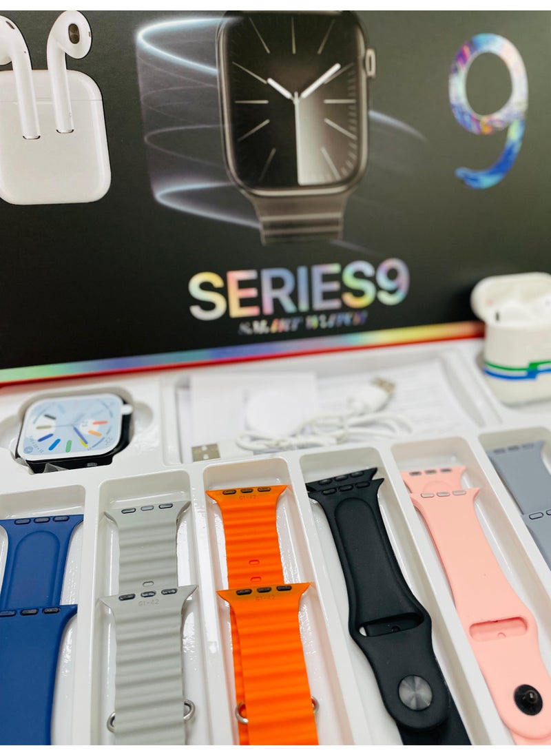 Raxoom Smart Watch Ultra 7+1+1 with Earphones 8 Straps Full Touch Color Screen Bluetooth Calling Health and Sports Smartwatch Multicolor  - Image 4