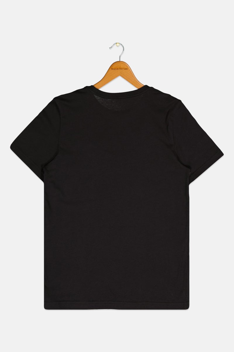 PUMA Kids Boy Short Sleeve Graphic T Shirt, Black/White - Image 2