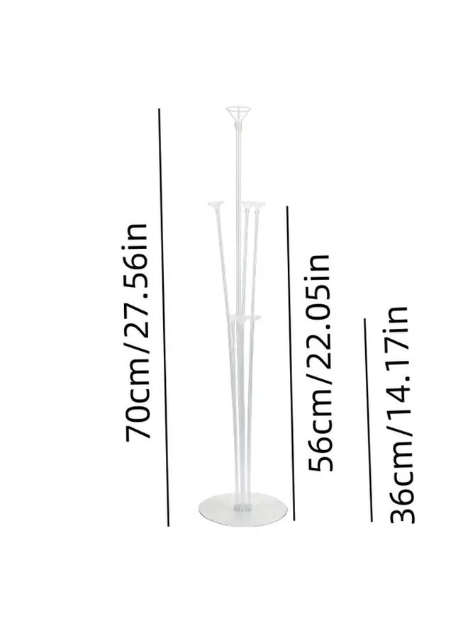 Elegant Balloon Column Tower Stand With Sturdy Base Reusable Plastic Modern Arch Design Spherical Top And Sturdy Legs For Weddings Birthdays Parties Home Decorations Easy Assembly Durable Party Decor 1pc - Image 2