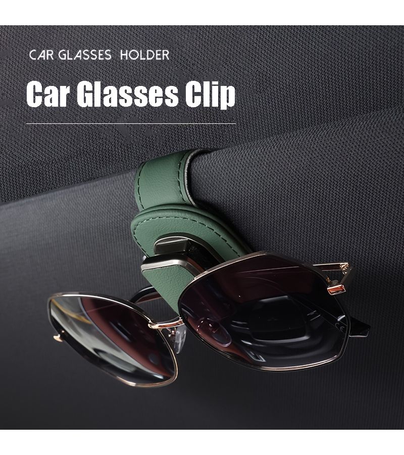 Beeswax Car Eyeglass Clip Sun Visor Storage Holder Premium Fashion Glasses Stand - Image 3