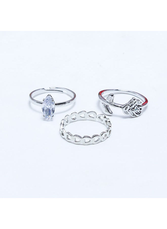 FLUFFY Bright rose Earing-Silver  - Image 2