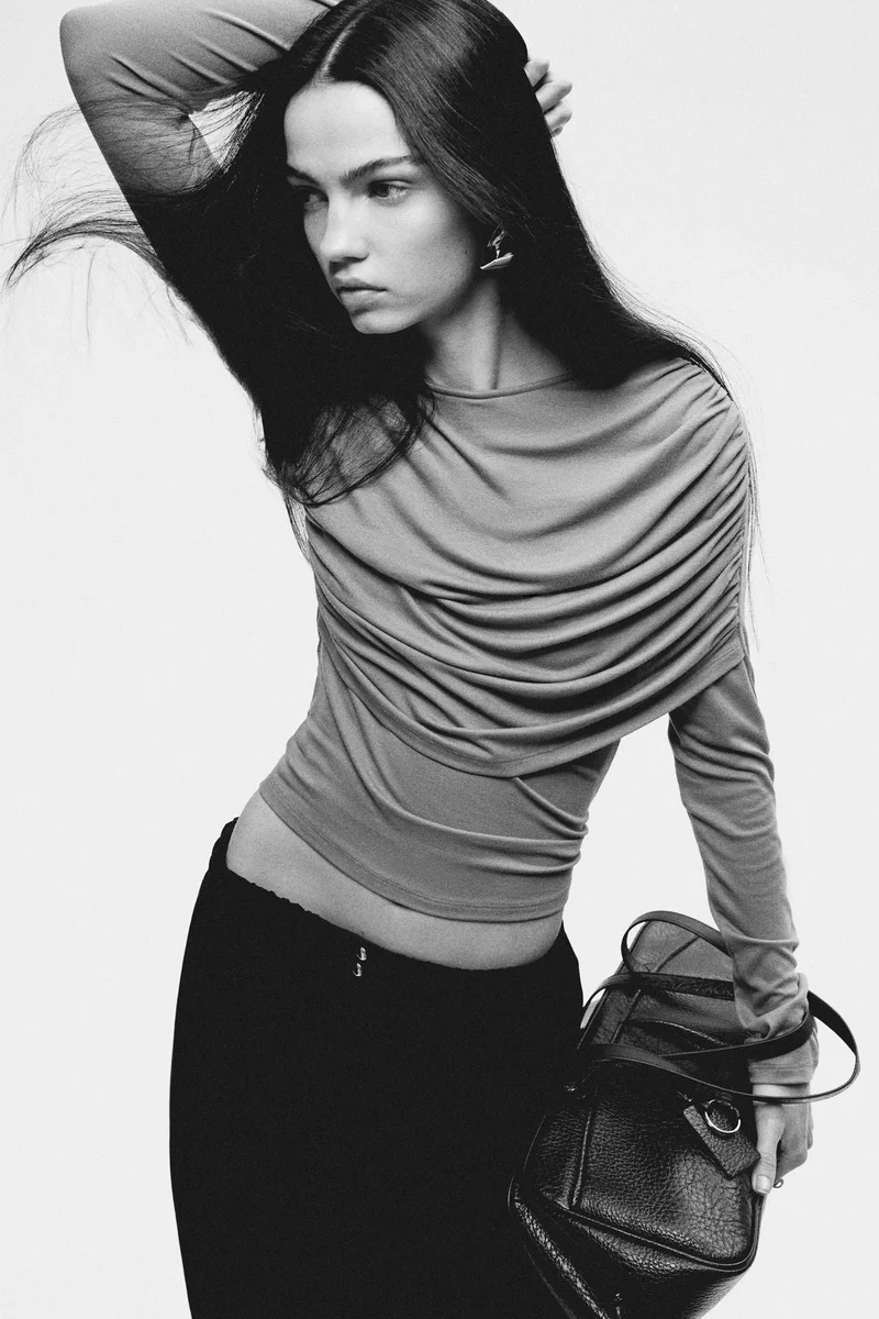 H&M Draped viscose top