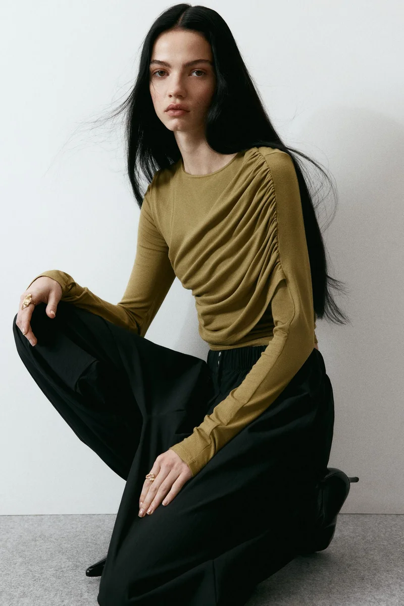 H&M Draped viscose top