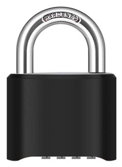 Y&D 4 Digit Heavy Duty Combination Lock Outdoor Waterproof Padlock 1.3 Inch Shackle for Gate, Fence,Toolbox, Case, Hasp Storage, Gym Locker, Sports School Locker (Black)  - Image 1
