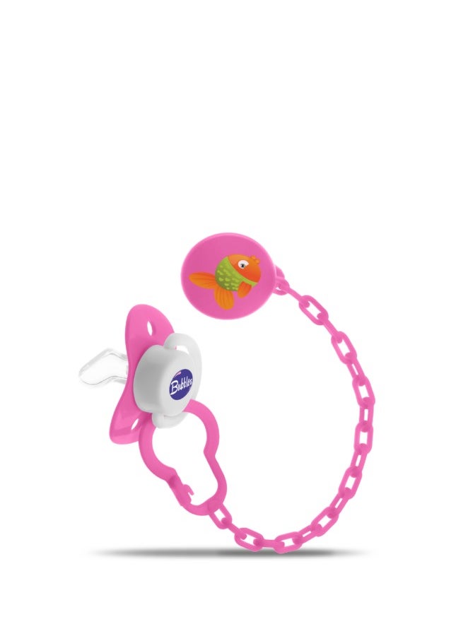Bubbles Bubbles Beveled Soother With Chain Multi-Colors  - Image 1