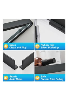 Excefore Bathroom Shower Shelf 2 Pack Folding Metal Shelf For Bathroom Wall Mounted 90° Fold Up And Waterproof Toilet Phone Holder Shelf For Bathroom Kitchen Toilet  - Image 5
