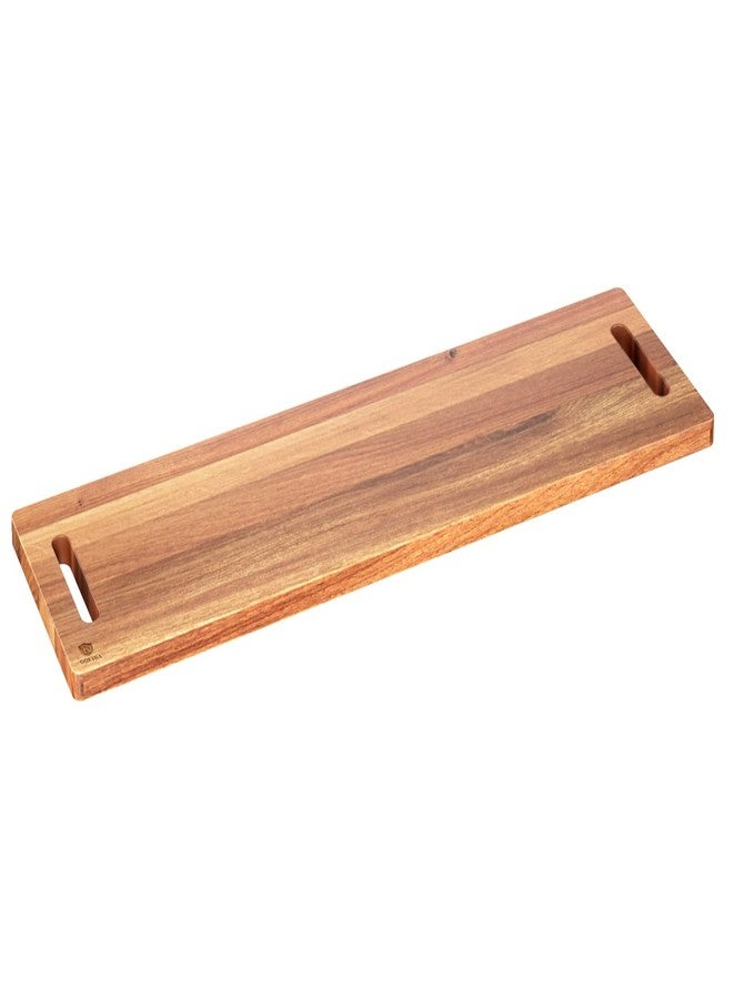 Dofira Large Charcuterie Board – Featuring Built-In Side Handles, 32" Acacia Wood Serving Board for Cheese, Meat & Appetizers – Extra Long Kitchen Platter for Gatherings, BBQ & Home Decor - Image 1
