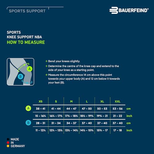 Bauerfeind Sports Knee Support NBA - Officially Licensed Basketball Knee Brace - Relief and Stabilization - Targeted Compression - Lightweight & Durable - Black, Medium - Image 5
