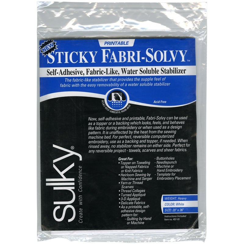 Sulky Bulk Buy Sticky Fabri Solvy Stabilizer 20 inch x 36 inch (2-Pack)2 - Image 5