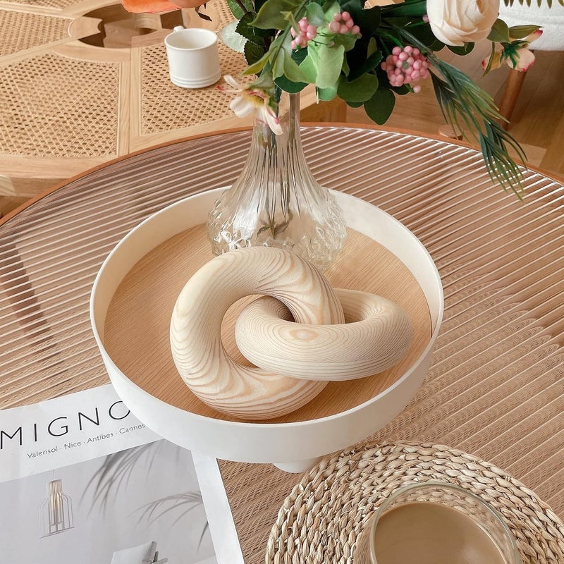 HMASYO Natural Wood Knot Decor, Modern Coffee Table & Bookshelf Decor, Housewarming Gift - Image 3