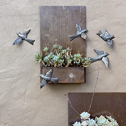 It's Cactus Bird Metal Wall Decor, Set of 5, 3D Wings, Small Hanging Birds, Ornaments, Bird Lovers Collection, Indoor Outdoor Hanging Figurines, Fall Decor Handmade in Haiti 5 x 4.5 inches - Image 2