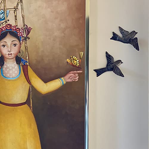 It's Cactus Bird Metal Wall Decor, Set of 5, 3D Wings, Small Hanging Birds, Ornaments, Bird Lovers Collection, Indoor Outdoor Hanging Figurines, Fall Decor Handmade in Haiti 5 x 4.5 inches - Image 3