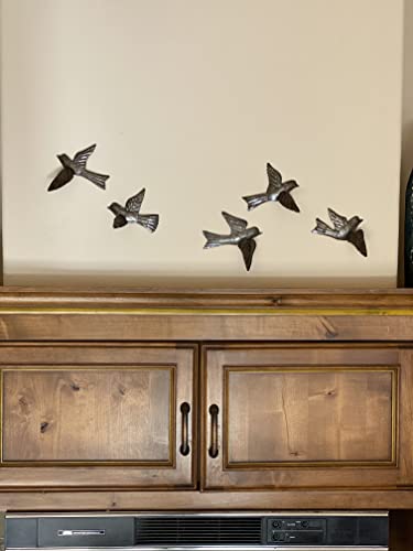 It's Cactus Bird Metal Wall Decor, Set of 5, 3D Wings, Small Hanging Birds, Ornaments, Bird Lovers Collection, Indoor Outdoor Hanging Figurines, Fall Decor Handmade in Haiti 5 x 4.5 inches - Image 5