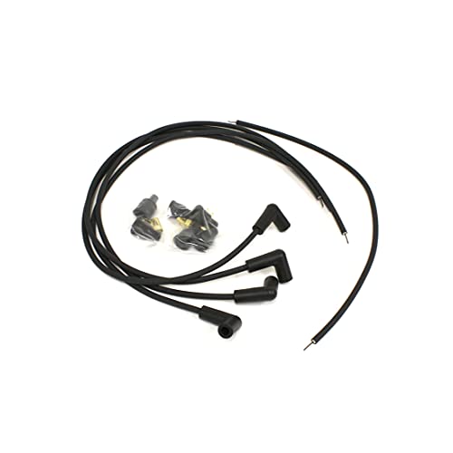 Pertronix 704190 Flame-Thrower Black Universal 90 Degree 4 Cylinder Spark Plug Wire - Image 1