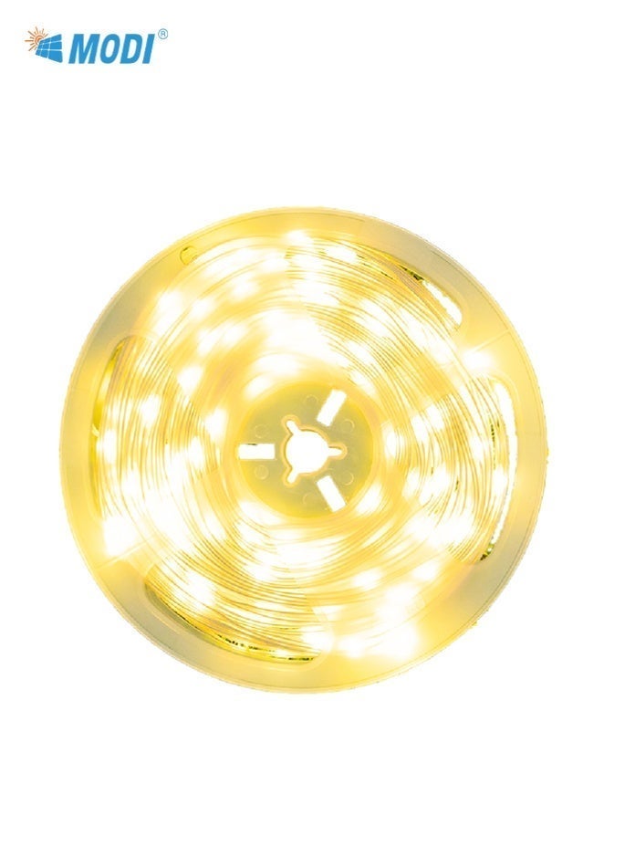 MODI Solar LED String Lights 24V 7W Warm White | 8 Lighting Modes with Remote Control & Timer | USB & Solar Dual Power | Waterproof Outdoor Decorative Lights for Garden, Patio, Yard, Christmas - Image 4