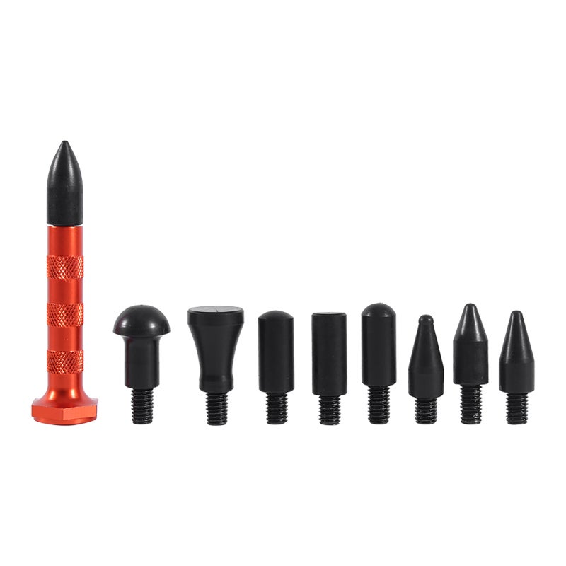 Paintless Dent Tool Tap Down Pen with 9 Heads - Top Rubber Joints Lightweight High-Strength Dent Repair Tool for Any Car Color - Image 5