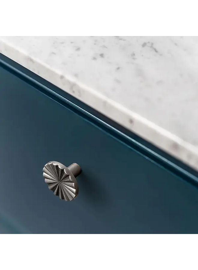 Antique Silver Cabinet Knob 38mm Round Vintage Design 2 Pack Drawer Pull Screws Included - Image 5