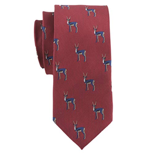 Secdtie Men Boys Dark Red Silk Elegant Neck Novelty Ties Tibetan Antelope Best Tuxedo Formal Wedding Dress Neckties for Boyfriend Gift - Image 2