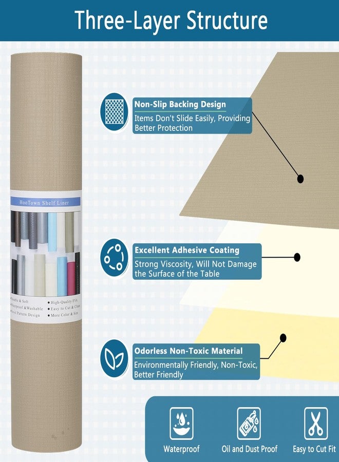 HooTown self Adhesive Shelf Liner (Khaki, 11.8 x 118.1 inches) - Image 5