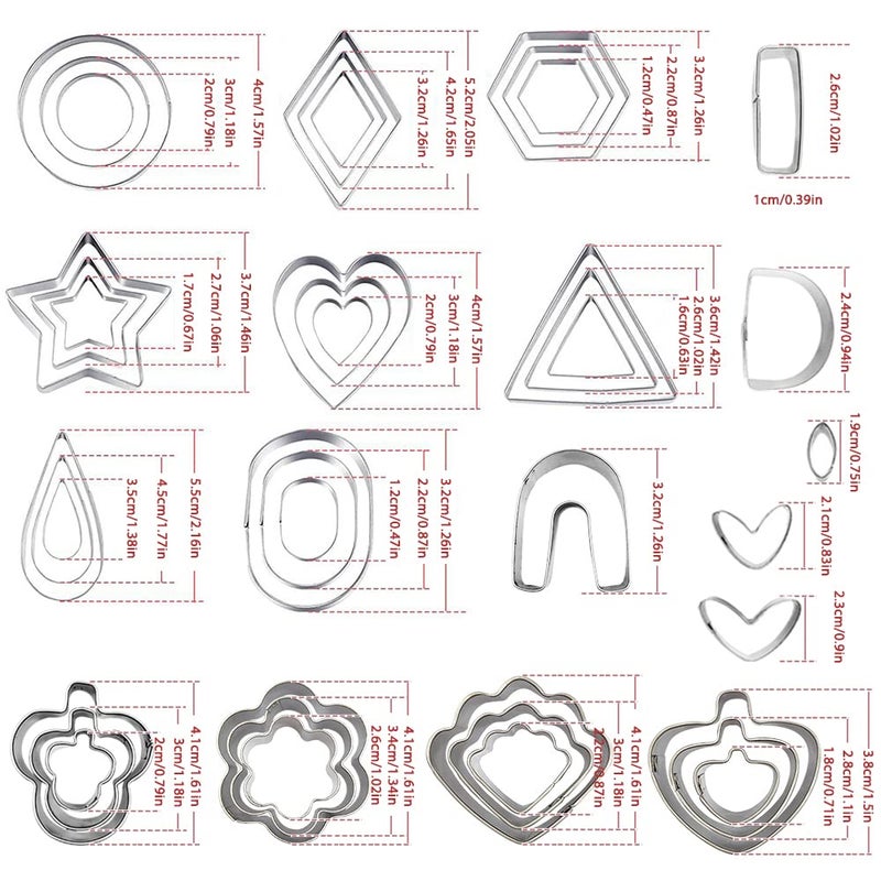 AIFUDA 100 Pcs Polymer Clay Cutters Set, 49 Shapes Clay Earring Cutters with 51 Earrings Accessories for Polymer Clay Earrings Jewelry Making - Image 4