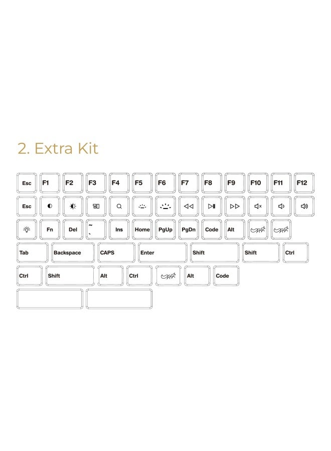 Hahfox Cfx Low Shaft Mechanical Keyboard Keycap Ultra-thin Pbt Sublimation Low Shaft Suitable For Kaihua Chocolate Low Shaft