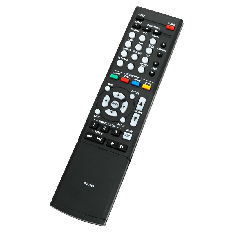 Vinabty جديد RC-1168 بديل ريموت يناسب Denon AVR-1612 AVR-1613 AVR-1713 RC-1181 RC-1168 AVR-E400 AVR-S710W AVR-X1100W RC-1196 AVR-S500BT AVR-X510BT AVR-S700W AVR-X2100W جهاز استقبال الصوت والفيديو - Image 2