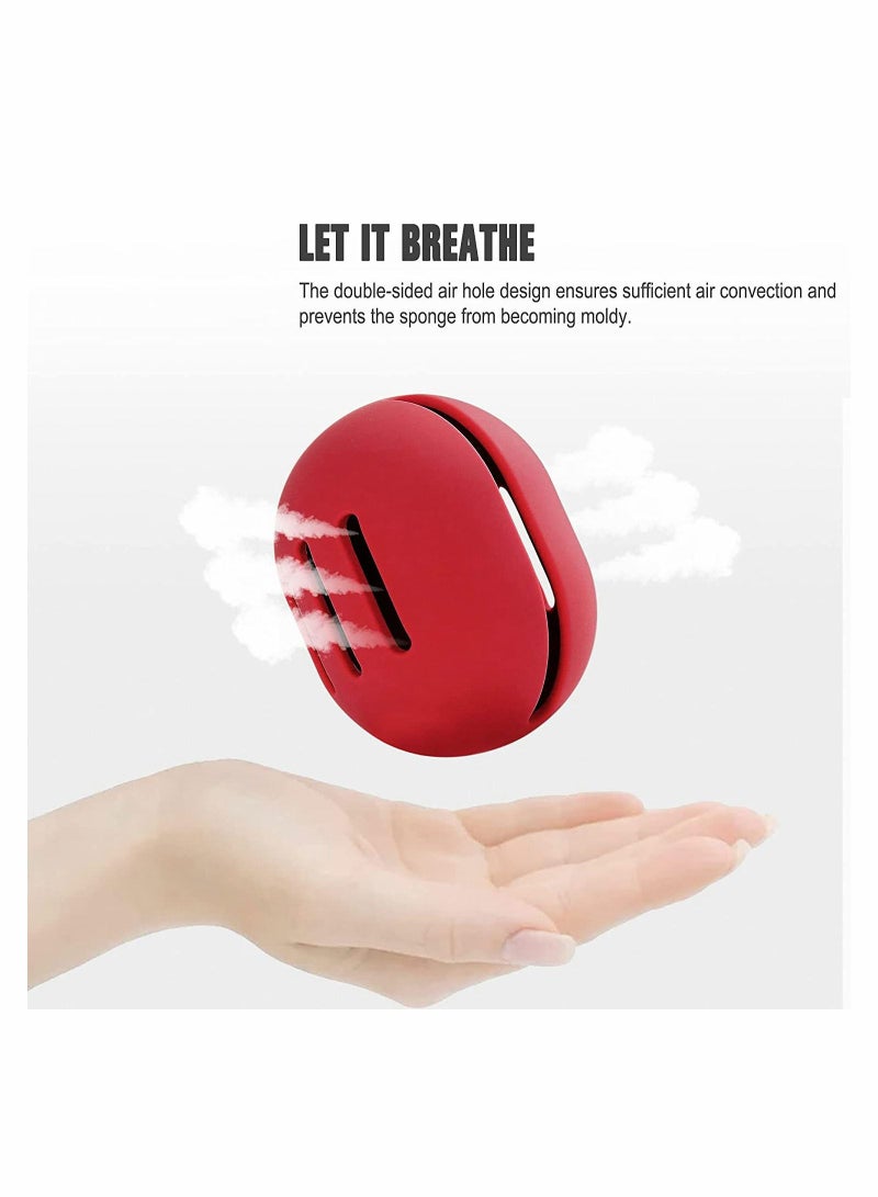 NIBEMINENT Makeup Sponge Holder Portable Cosmetic Blender Silicone Travel Drying Case Beauty Egg Storage Box Powder Puff Container Protective Carrying  - Image 4