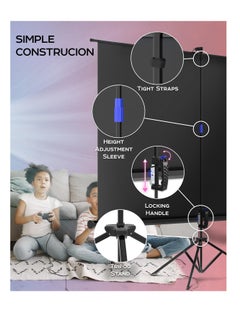 CityRiya-Long Projector Screen with Stand,120 Inch Portable Indoor Outdoor Projection Screen 16:9 Hd 4K Wrinkle-Free Outdoor Movies Screen Carrying Bag for Home Backyard Theater  - Image 4