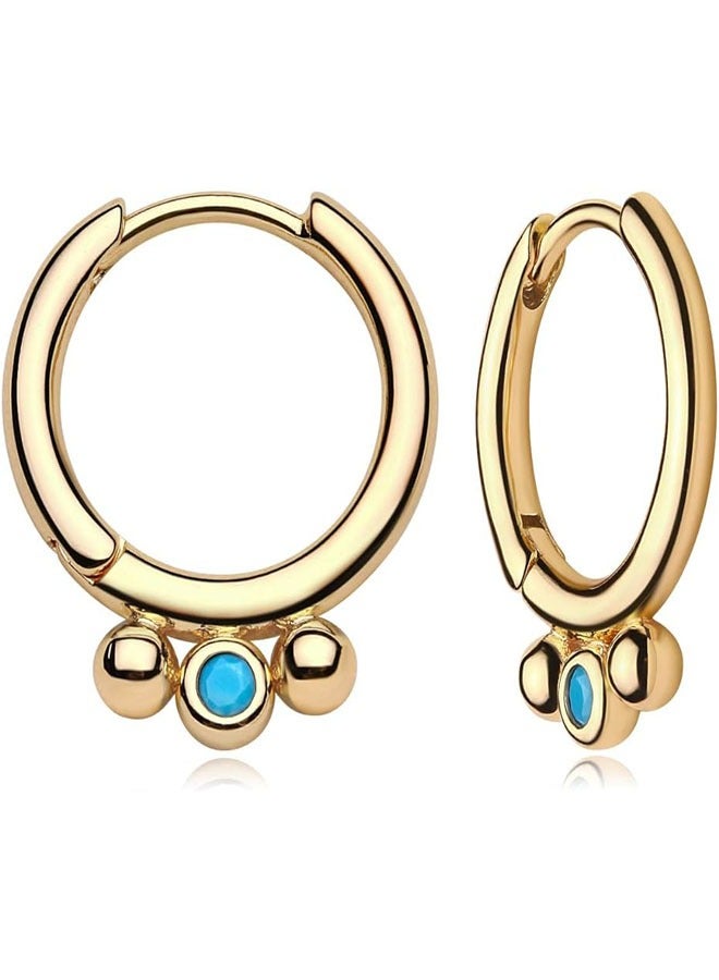 Mevecco Women Huggie Earrings Gold Hoop 14K Gold Filled Small Simple Handmade Hypoallergenic Everyday Jewelry - Image 1