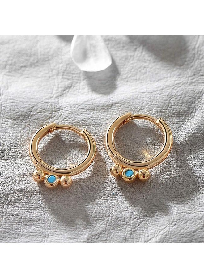 Mevecco Women Huggie Earrings Gold Hoop 14K Gold Filled Small Simple Handmade Hypoallergenic Everyday Jewelry - Image 5