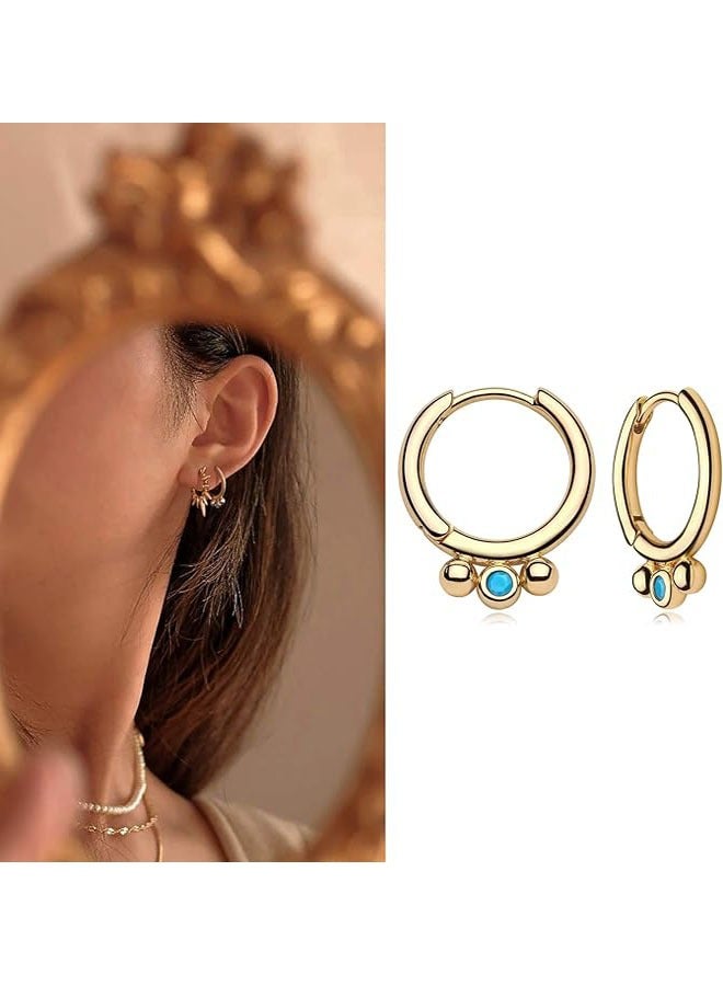 Mevecco Women Huggie Earrings Gold Hoop 14K Gold Filled Small Simple Handmade Hypoallergenic Everyday Jewelry - Image 3