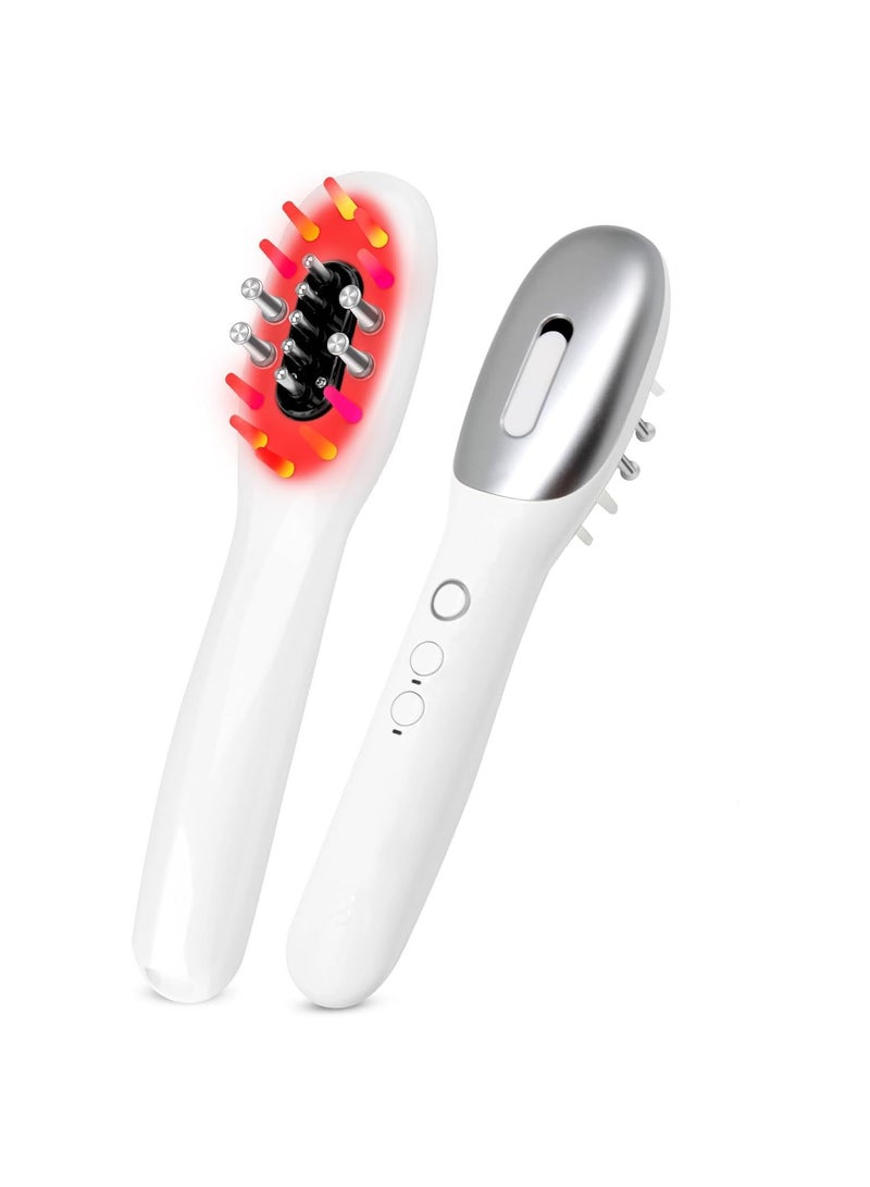 Suntown 3-in-1 Scalp Massager Comb with Red Light, Handheld Head Scratcher Brush, Removable Soft Rubber Applicator for Easy Cleaning, Ideal for Men and Women. - Image 1