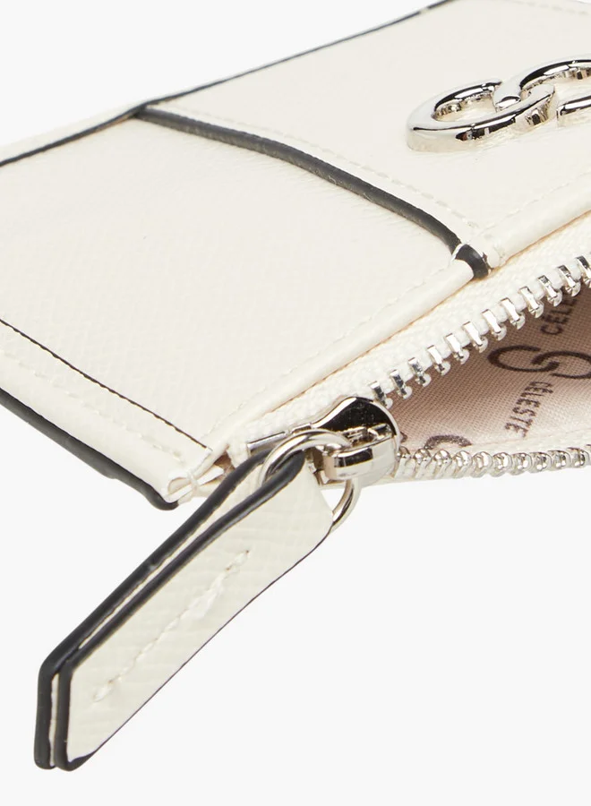Celeste Solid Wallet with Zip Closure
