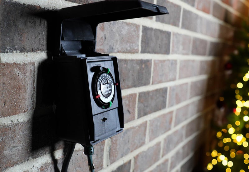 Intermatic HB11K Heavy-Duty Outdoor Plug-in Timer â€“ 2 ON/2 Off Settings, 30-Min Minimum Intervals, Weatherproof Flip Cover, 15A/1800W, 1 HP Rated, 13" Cord â€“ Ideal for Pool Pumps, Lights, Decorations - Image 3