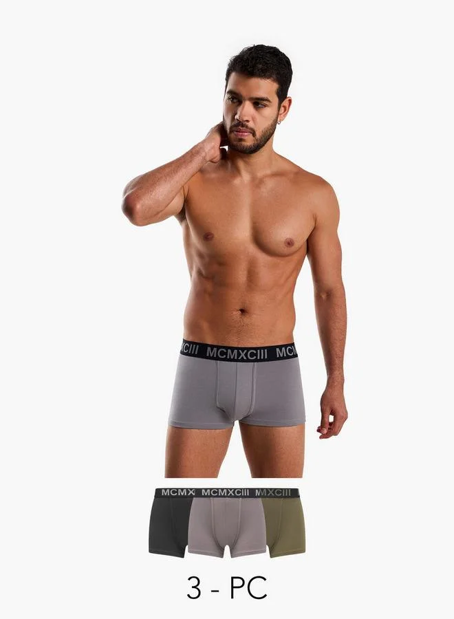 Splash FAV Men Printed Waistband Hipster Trunks - Pack of 3