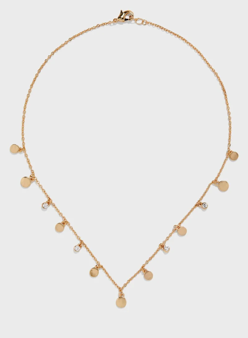 FOREVER 21 Gold Tone Charms Necklace