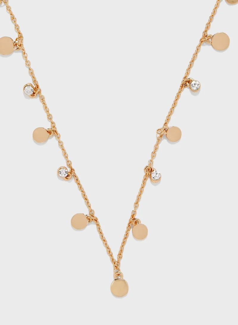 FOREVER 21 Gold Tone Charms Necklace