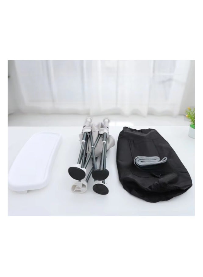 Baby Seat Booster High Chair, Space Saver High Chair, Portable High Chair, Folding Booster Feeding Chair, with Travel Bag (Black) 1-2 YEARS - Image 2