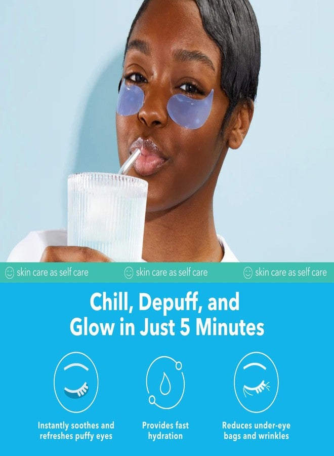 Patchology Iced Cooling Under Eye Mask Patches with Peptides, Cloudberry Oil and Bakuchiol. Cool eye gels to firm skin and soothe, reduce fine lines and under eye bags 15 Pair Jar - Image 5