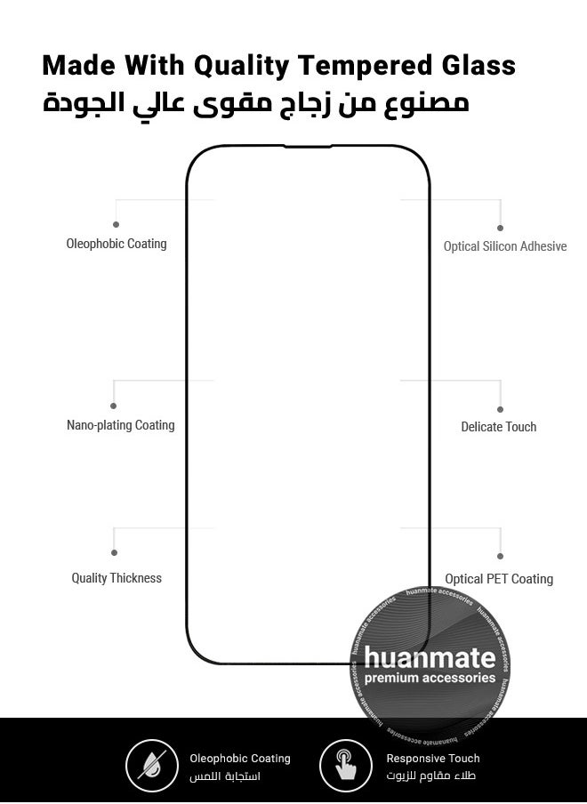 هووانميت - واقي شاشة وكاميرا لهاتف أبل آيفون 16 - درع تغطية كاملة عالي الشفافية للحماية من الخدوش والصدمات - واقي الشاشة والكاميرا لهاتف أبل آيفون 16 - Image 1