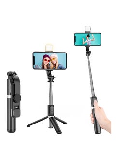 Handheld Selfie Stick Tripod Holder Bluetooth Wireless Light Compatible with iPhone Samsung and Many Smart Devices