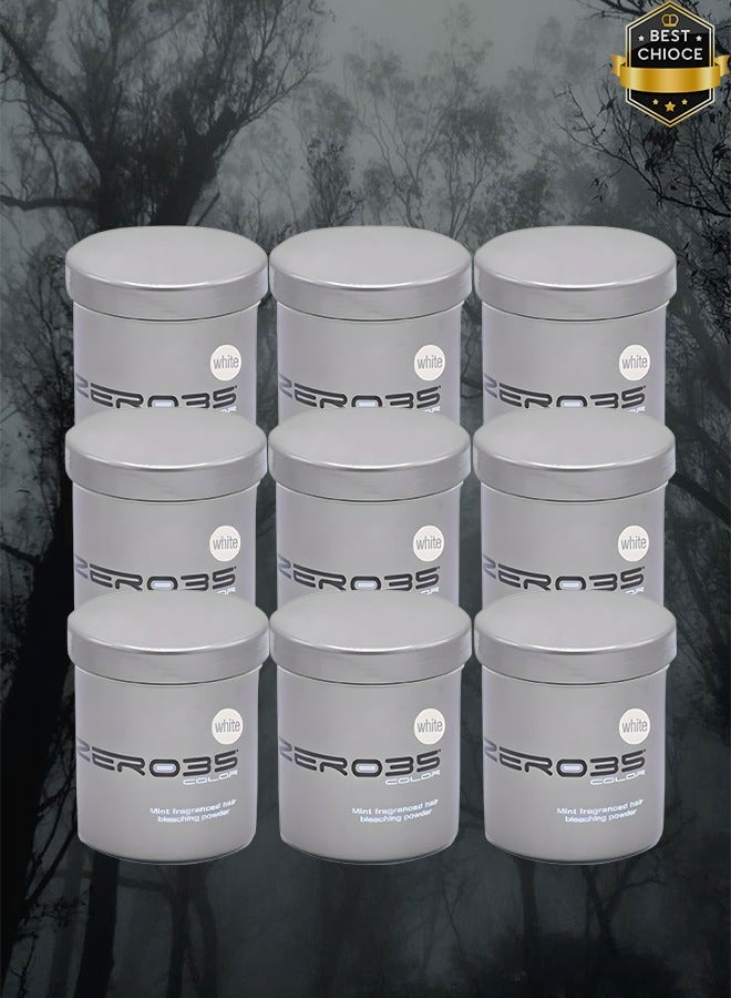 zero35 9 Pieces Mint Fragranced Hair Bleaching Powder White 500ml - Image 1
