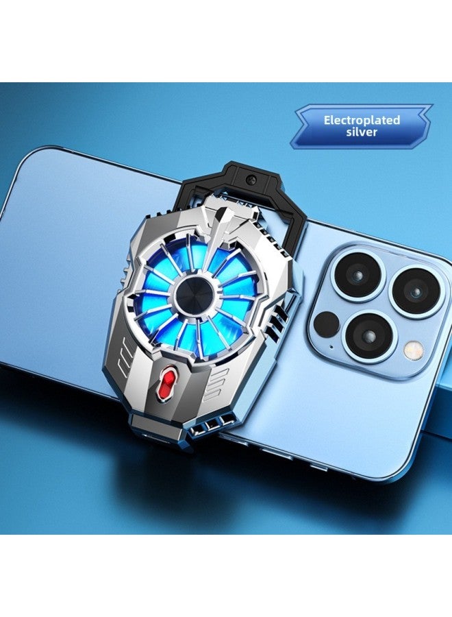 Mobile Phone Radiator Profile Semiconductor Magnetic Radiator Back Clip Magnetic Icing Radiator Mobile Phone Noise Is Small-Product Color:X20 Gear Adjustment Cooling Clip Electroplated Silver [hot Style]  - Image 1