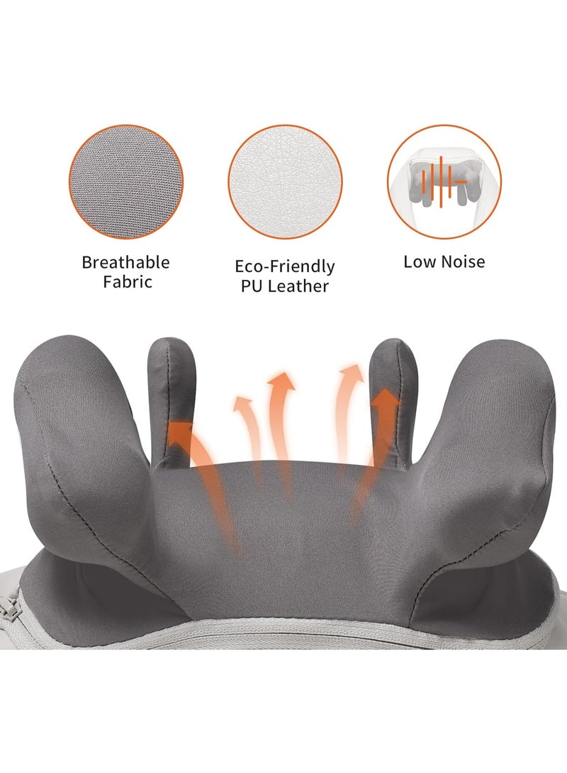 جهاز تدليك الرقبة والأكتاف المتطور بتقنية العجن 5D مع التدفئة - وسادة مساج شياتسو للأنسجة العميقة لتسكين آلام الظهر والجسم - هدية فاخرة ومثالية للوالدين والرجال والسيدات - Image 3