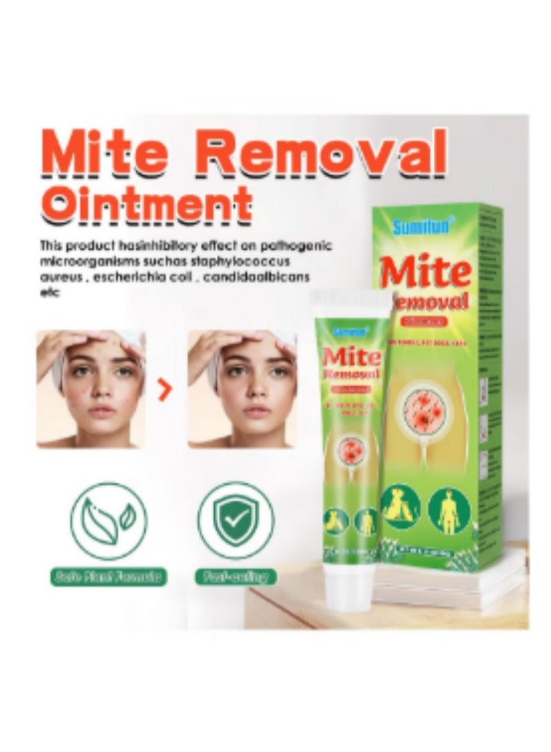 Sumifun مرهم إزالة العث للناس، الكلاب، القطط، مضاد للبكتيريا ومخفف للحكة لآلام مشاكل جلد العث، يزيل العث، يصد الحشرات، يخفف الحكة، ينظف ويهدئ الجلد 20غ - Image 3