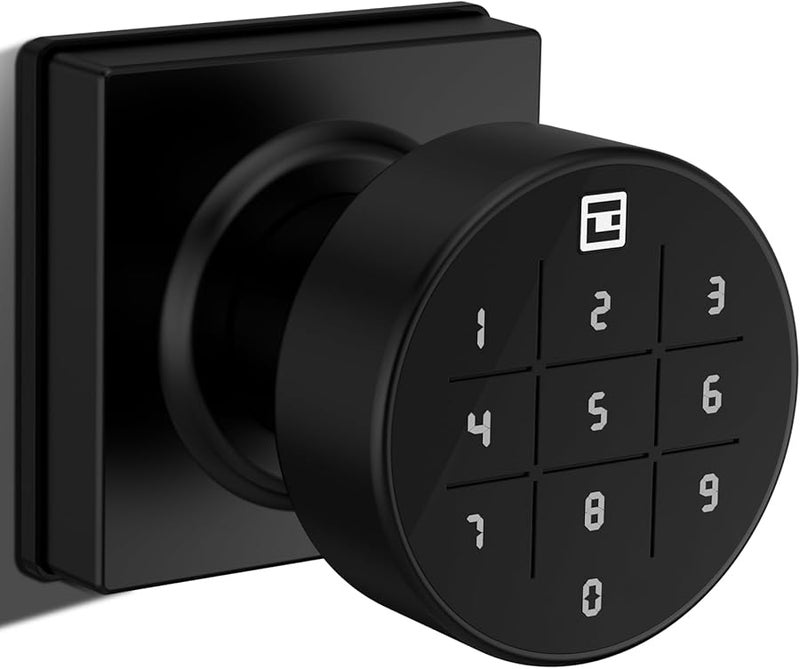 GeekTale Keypad Door Lock Electronic Digital Code Smart Door Knob with Key Black - Image 2