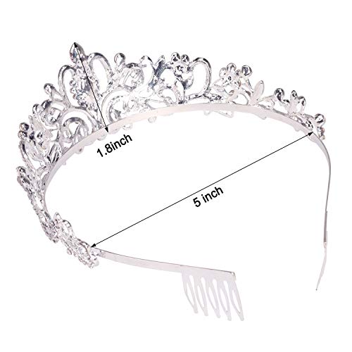 COCIDE Tiara Crystal Crowns Rhinestone Crown Bride Bridal Wedding Birthday Party for Women - Image 5