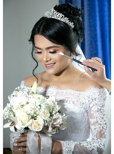 COCIDE Tiara Crystal Crowns Rhinestone Crown Bride Bridal Wedding Birthday Party for Women - Image 3